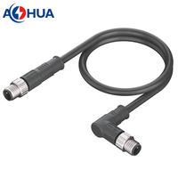 Câble d'extension de signal de puissance pour capteur de vélo électrique 22/24AWG, connecteurs étanches mâle/femelle M8 6 broches, moulage PVC IP65