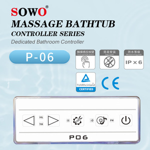 SOWO White P-06 TUV Lumière LED <span class=keywords><strong>sous</strong></span>-marine, Haut-parleur Bluetooth, Contrôleur de bain à remous CE pour salle de bain, Écran tactile, Moderne - Product Image 2