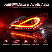 Ensemble de feux arrière LED BK pour Hyundai Genesis Coupé 2009-2013, clignotants séquentiels, plug and play