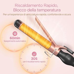 Nouveau luxe <span class=keywords><strong>32</strong></span> <span class=keywords><strong>mm</strong></span> or rose pince en céramique baril grand bigoudi baguette chauffage rapide écran LCD <span class=keywords><strong>fer</strong></span> à friser - Product Image 3