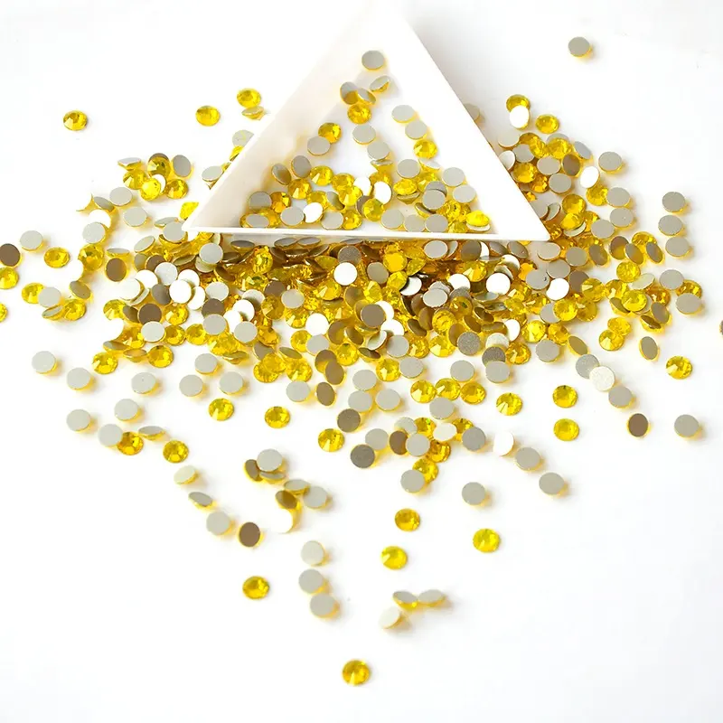 Factory Flat Back Rhinestones Glass Bulk Crystal Wholesale Various Color And Size Strass Beads For Dresses