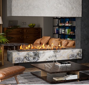 Brûleur de cheminée au bioéthanol Inno-living Fire 60cm-250cm avec télécommande et Wifi - Product Image 1