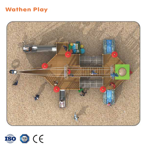 Barco <span class=keywords><strong>Pirata</strong></span> Parque Temático Juegos Niños Patio de recreo de madera al aire libre Juegos de equipos para patio al aire libre - Product Image 2