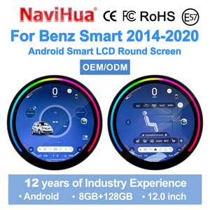 Autoradio tactile Android 12 pouces NaviHua, nouveau design, lecteur DVD multimédia pour Benz Smart 2014-2020 - Product Image 1