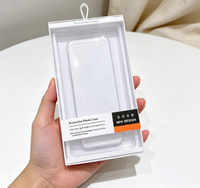 Boîte d'emballage jetable en plastique PVC gaufré pour coques de téléphone transparentes universelles et accessoires de téléphonie mobile avec logo personnalisé