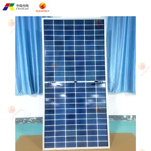 Painel solar de alta potência para uso doméstico, painel solar dupla face 550 W, estoque da UE, fábrica na China