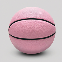 Ballon de basketball Chyros en PU rose, personnalisable avec logo, vente en gros directe fabricant, tailles 5/6/7, flexible et durable pour entraînement et divertissement