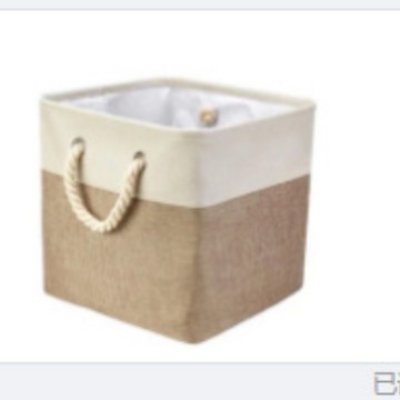 White and brown color blocking, 33*33*33 [Thickened handle]