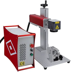 Machine de marquage Laser en alliage de Zinc pour étiquettes en acier inoxydable, pendentif en argent Sterling, Machine de gravure Laser en Fiber