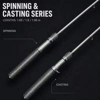Canne à pêche spinning et casting en fibre de carbone haute performance, action rapide, ultra-légère, 2 brins, pour la pêche en lac, pour truites et bass, 1.68m, 1.8m, 1.98m, vente en gros