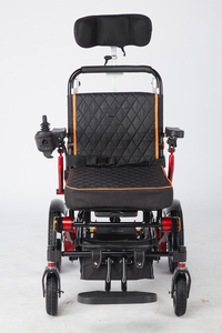 Silla de ruedas eléctrica plegable de aleación de aluminio, silla de ruedas eléctrica portátil reclinable de 600W P - Product Image 2