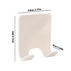 Support mural en plastique pour salle de bain, crochet de rangement, étagère pour rasoir, sans perçage, accessoires - Product Image 6