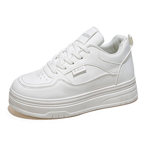 Chaussures de sport à plateforme Pancake, baskets décontractées, nouvelles chaussures blanches tendance et polyvalentes pour femmes - Product Image 5