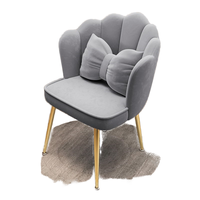 Fauteuil de salon moderne en métal doré de luxe nordique, avec revêtement en tissu et velours écologique, idéal pour salon, chambre et salle à manger d'appartement