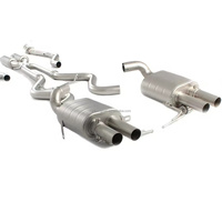 A-HPF Tuyau d'échappement arrière universel en acier inoxydable avec soupape à vide, finition polie miroir, épaisseur 1,5 mm pour M3