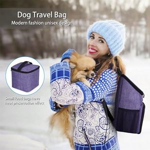 Sac à dos pour chien - Sac de voyage pour chien avec 2 bols de voyage sans BPA, sac à friandises, sacs de voyage pour animaux de compagnie - Product Image 2