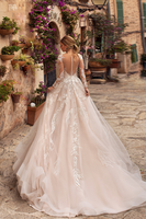 Robe de mariée de luxe à manches longues en dentelle de Suzhou 2020