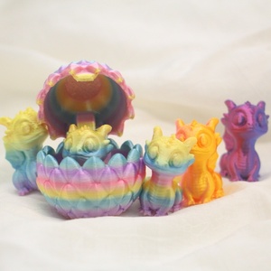 Huevo <span class=keywords><strong>de</strong></span> Dragón Pequeño Impreso en 3D, Ecológico, Regalo para el Día del Niño, Abrible, Venta al por Mayor, Cristal Animal - Product Image 5