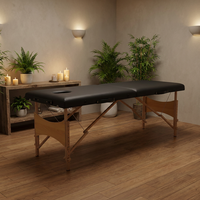 Lit de beauté moderne minimaliste en cuir synthétique, pliable et portable, multi-usages, pour massage et soins du visage, idéal pour les salons commerciaux