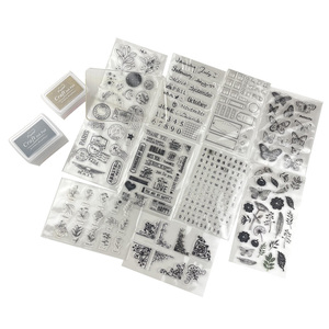 ชุดสแตมป์สีใสแบบใช้ซ้ำได้สำหรับตกแต่งงานทำมือแผ่นซิลิโคนใสแบบ DIY สำหรับเขียนบันทึก - Product Image 1