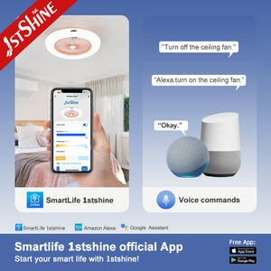 พัดลมเพดาน LED 1stshine ขนาด 24 นิ้ว พร้อมรีโมทอั<span class=keywords><strong>จ</strong></span>ฉริยะ ปรับความสว่างได้ รุ่นทันสมัย - Product Image 6