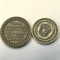 Pièce de monnaie commémorative 3D personnalisée en métal précieux avec gravure de logo sur mesure et artisanat en relief