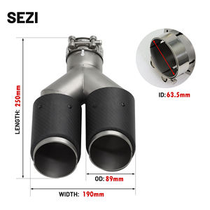 Puntas de <span class=keywords><strong>escape</strong></span> dobles populares para BMW, silenciador de <span class=keywords><strong>coche</strong></span> de fibra de carbono Universal, modificación de <span class=keywords><strong>tubo</strong></span> de <span class=keywords><strong>escape</strong></span> para tubos de <span class=keywords><strong>escape</strong></span> - Product Image 2
