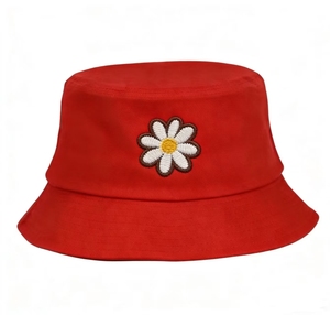 Sombrero de Pescador con Bordado de Margaritas - Sombrero de Algodón para Protección Solar - Colores Personalizados para Mujeres y Niñas - Product Image 3
