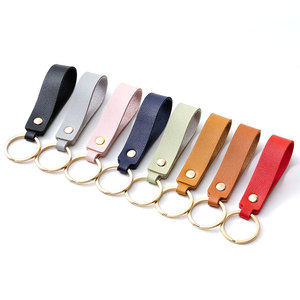 Thiết Kế Tùy Chỉnh Dây Đeo Cổ Tay Keyring Số Lượng Lớn Trống PU Da Sang Trọng Vòng Tay Keychain Cho Khắc - Product Image 2
