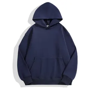 2024 High Quality 100% Cotton 400gsm Heavyweight Custom Printed Fleece Pullover Hoodie Oversized Men's Sweatshirt-Wholesale