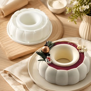 Pumpkin Shaped Silicone Cake <b>Mold</b> For Baking Mousse Chiffon Desserts 1 Piece <b>Hand</b> Wash Only - Product Image 1