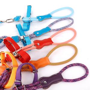 Nouveau gilet de chien rembourré en cuir Teddy Schnauzer de concepteur S L XL ensemble de laisse de corde de coton Orange bleu <span class=keywords><strong>harnais</strong></span> de chien entièrement réglable - Product Image 2