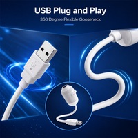 Projecteur d'étoiles mini 24-en-1, veilleuse USB, lampe galaxie avec col de cygne flexible et lentille de mise au point rotative pour voiture et chambre