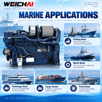 Moteur marin Weichai WD10C240-15 240 CV, 6 cylindres, turbocompressé, diesel, pour bateau de pêche moyen, bateau de travail de transport de marchandises