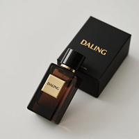 Flacon de parfum en verre transparent personnalisable de 50ml Flacon de parfum vide carré de 100ml avec boîte d'emballage