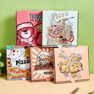 Eleganti scatole di carta per Pizza per il marchio Offset stampate con opzioni di rivestimento personalizzate per feste <span class=keywords><strong>Pop</strong></span>-up di consegna cibo - Product Image 4