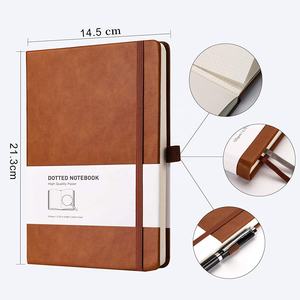 Carnet de notes à grille de points, lot de 2, couverture rigide à grille de points, papier épais, 8 feuilles perforées, couverture en cuir PU lisse - Product Image 5