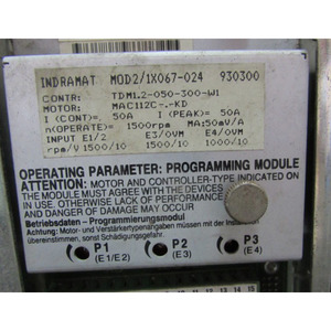 ไดรฟ์ INDRAMAT TDM 1.2-050-300-W1 MOD21X067-024 - Product Image 2