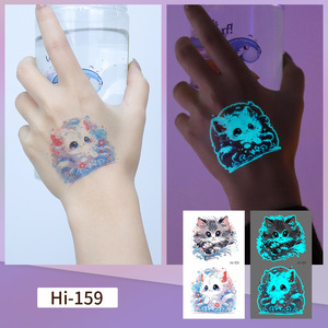Nuevas pegatinas de <span class=keywords><strong>tatuaje</strong></span> de cuerpo temporal de animales de dibujos animados a prueba de agua pequeños tatuajes luminosos transfronterizos para niños - Product Image 5