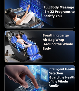 C39 lujo portátil AI Smart Home silla de masaje plegable de gama alta 3D gravedad cero cuerpo completo Spa Dual Core eléctrico AI Smart Heat - Product Image 3