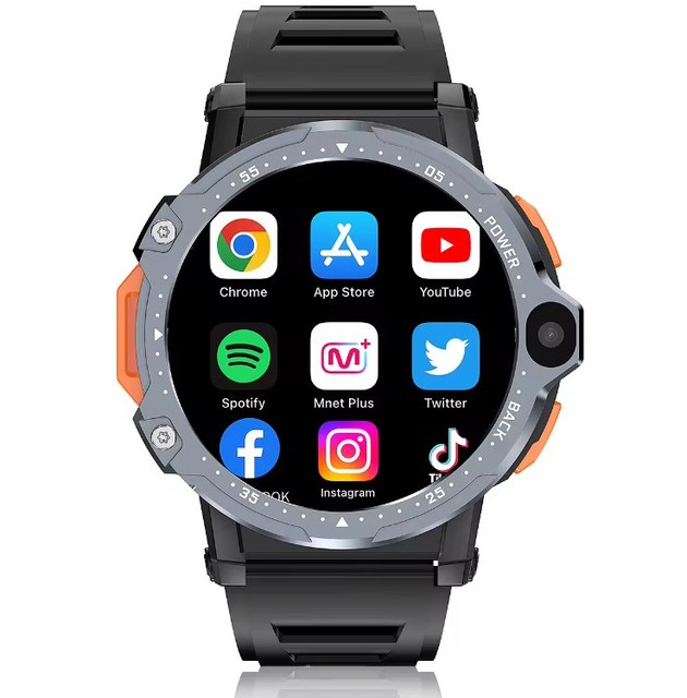 4G Android Smartwatch 1.54 Inch 2G+16G Memory IP67 Waterproof 1000mAh Battery GPS Answer Calls Sleep Tracking