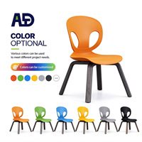 Chaise pivotante ergonomique en plastique avec base à 5 points, chaise roulante pour étudiants, idéale pour les salles de classe et les salles de réunion