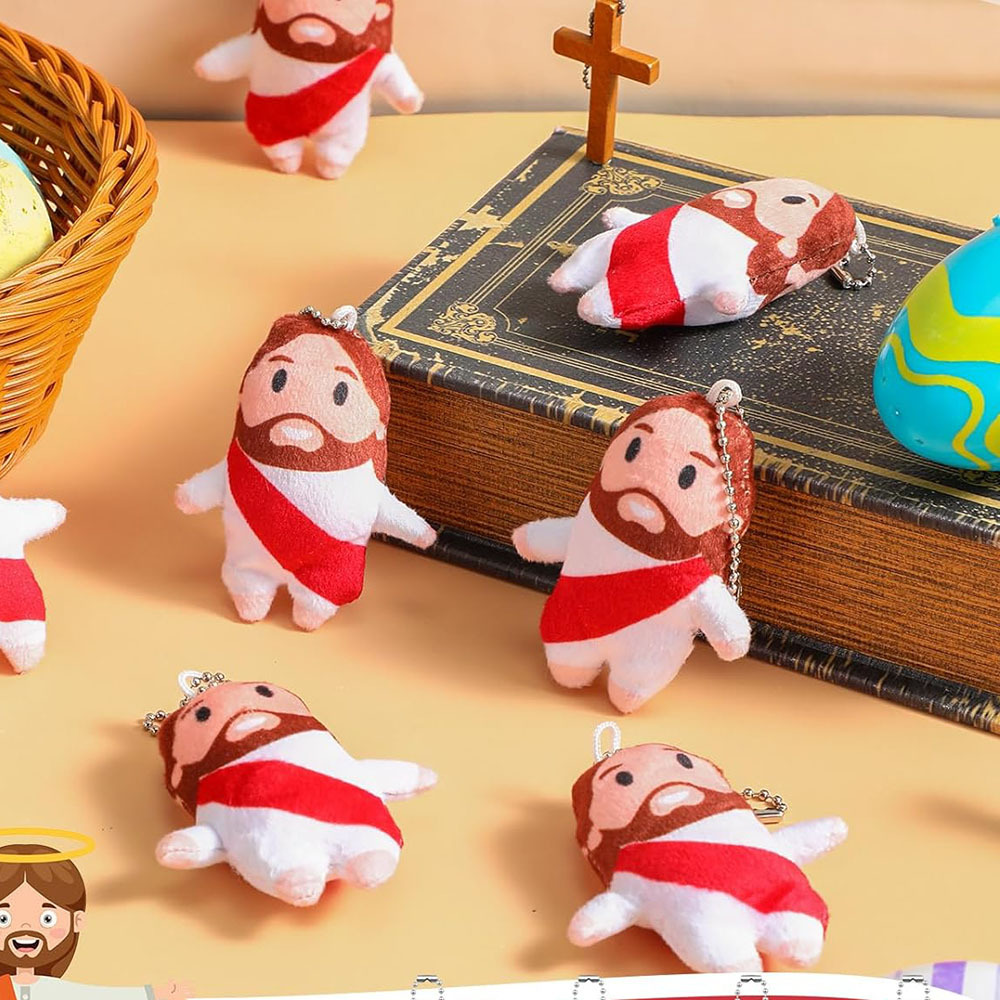 Keptfeet en Jésus - en Peluche Douce Jésus comme Cadeau chrétien Religieux pour Hommes et Femmes - Décoration Confortable la Maison Jouet Jésus comme