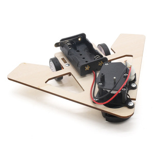 Wooden <b>Diy</b> Robot Car <b>Kit</b> For Kids Stem Education With Battery Powered Motor And Wheels 7-9 Years Old - Product Image 3