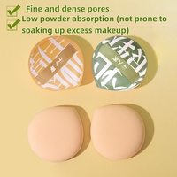 Éponge de maquillage triangulaire douce et moelleuse en gros avec boîte de rangement, éponge de fond de teint double usage (humide et sec) pour une application impeccable sans agglomération