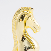 Match d'échecs de compétition de haute qualité trophée de tête de cheval Figure prix en plastique imprimé UV GZ53