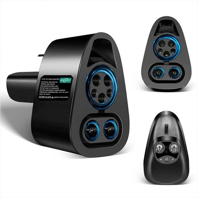 Customizable Portable EV Charger Adapter for Tesla Fast 250A DC Charging with CCS1 Featuring Brass Contact Material PC Housing