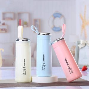 Voss 350ml borosilicato di vetro borosilicato bottiglia di vetro con coperchio accessori palestra classici regali per adulti <span class=keywords><strong>400</strong></span> <span class=keywords><strong>Ml</strong></span> - Product Image 6