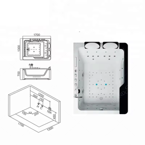 Best Selling Europeu De Madeira Retangular Massagem Ao Ar Livre Acrílico Cachoeira Spa Banheira - Product Image 6