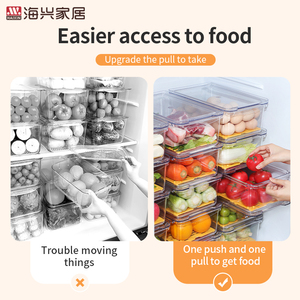 Thùng Tủ Lạnh Thùng Tủ Đông Thùng Tủ Lạnh Tổ Chức Lưu Trữ Thực Phẩm Có Thể Xếp Chồng <span class=keywords><strong>BPA</strong></span> Ngăn Kéo Miễn Phí Tổ Chức - Product Image 3